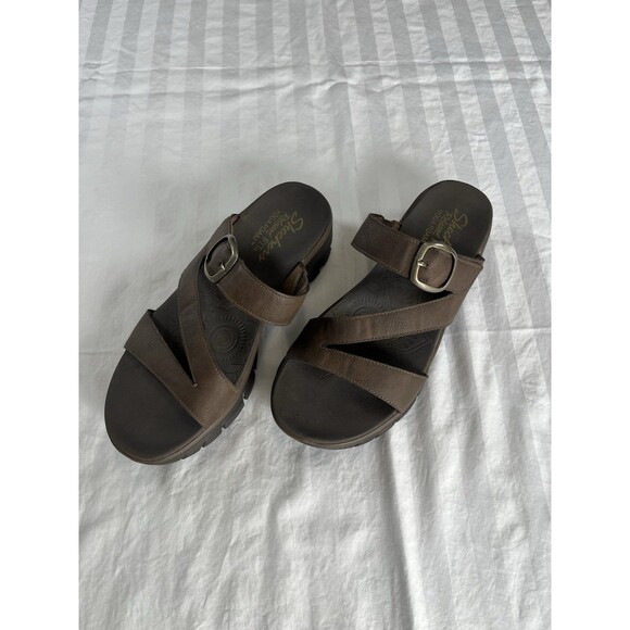 Skechers Women's Relaxed Fit: Easy Going Slide On By Sandals Brown Size 8 - Picture 3 of 9